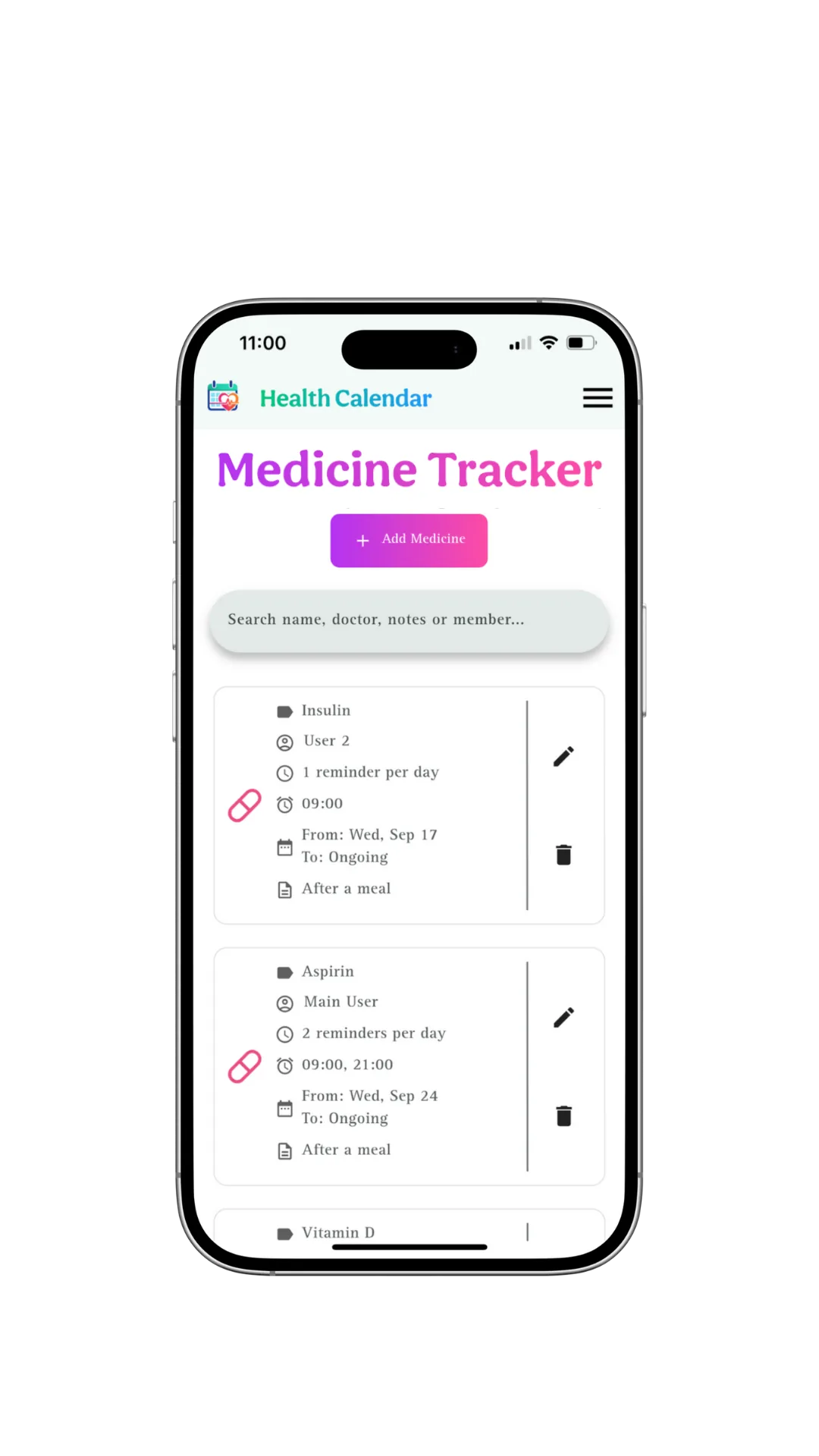 Health Calendar app screenshot 8